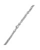 Rolo Link Chain Necklace in White Gold